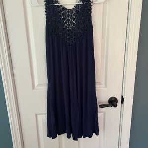 Kenneth Cole Reaction Navy Halter Sundress Coverup